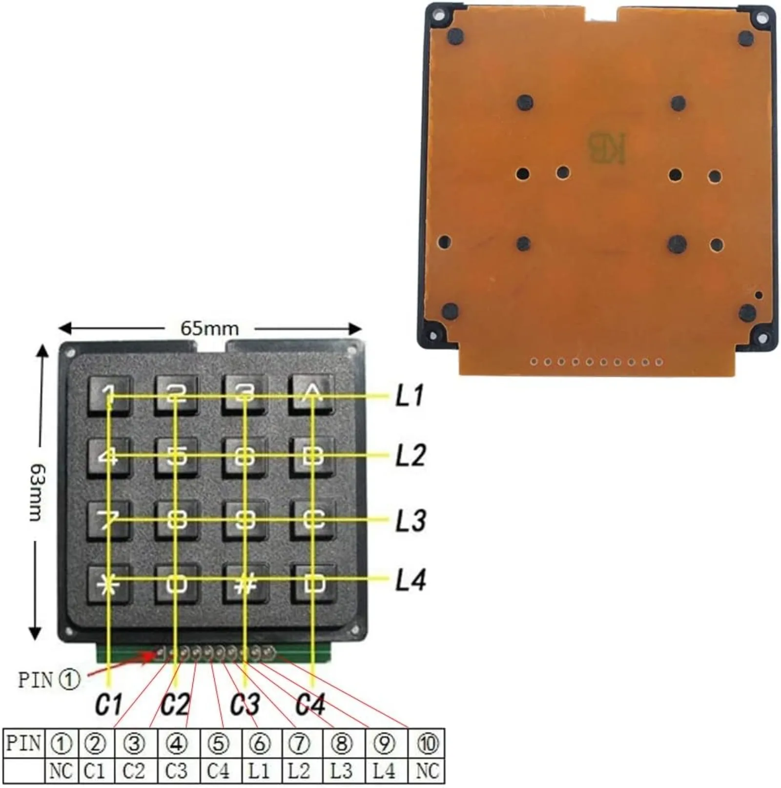 4x4 Matrix Membrane Keypad 16  - Arduino Vending Machine Project avis et prix