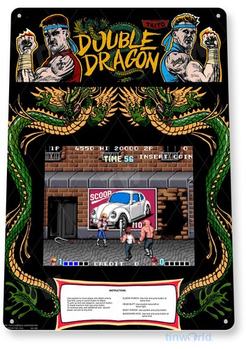 Double Dragon Arcade Sign, Cla - Arcade Games & Vending Co avis et prix