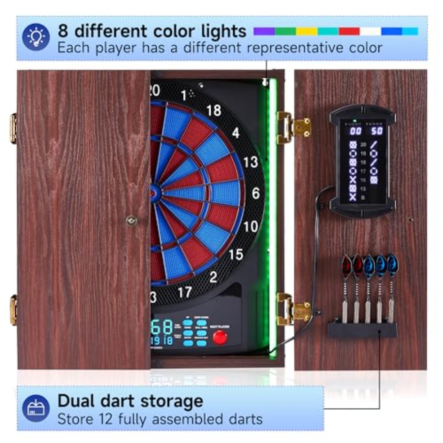 Electronic Dart Board with Cab - Electronic Dartboard Cabinet avis et prix