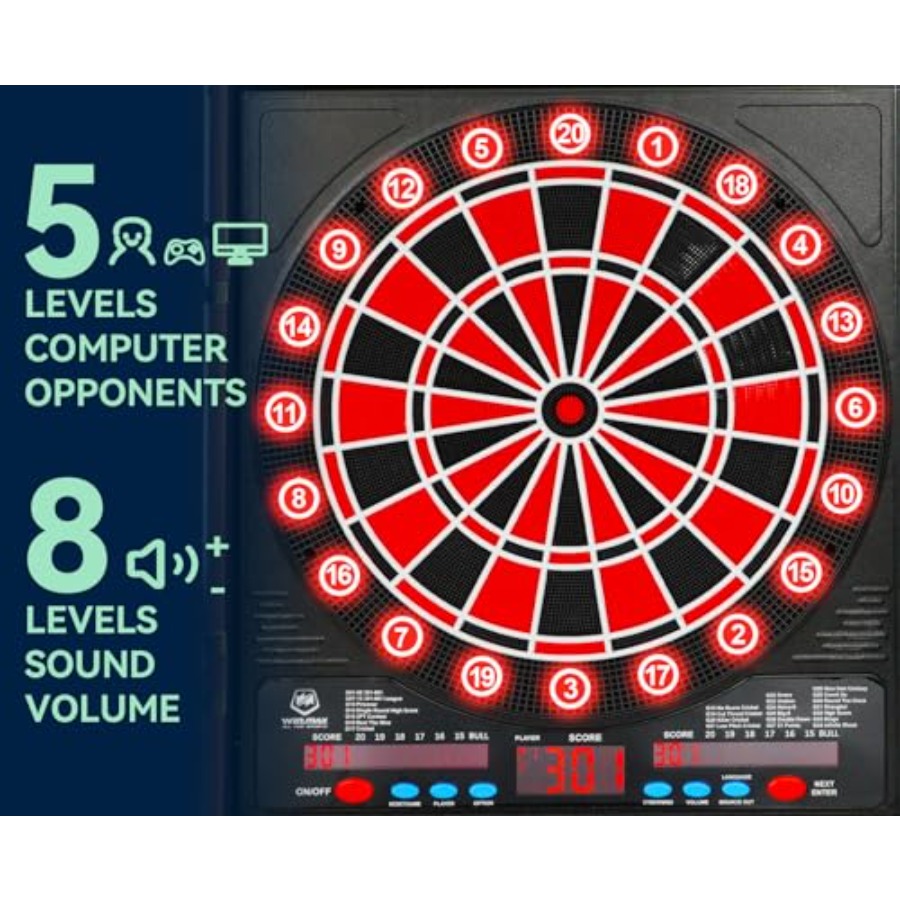 Electronic Dart Board LED Elec - Electronic Dartboard Cabinet avis et prix
