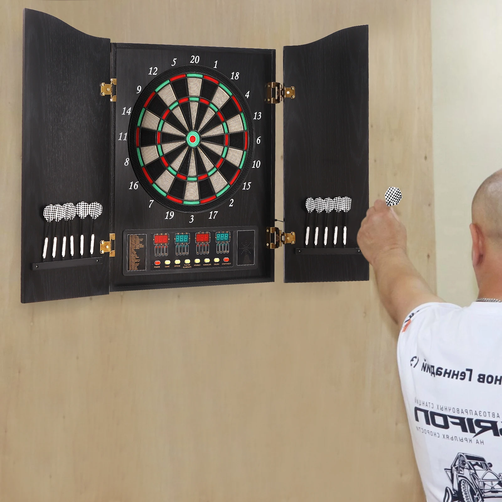 Dartboard Cabinet Set Dart Boa - Electronic Dartboard Cabinet avis et prix
