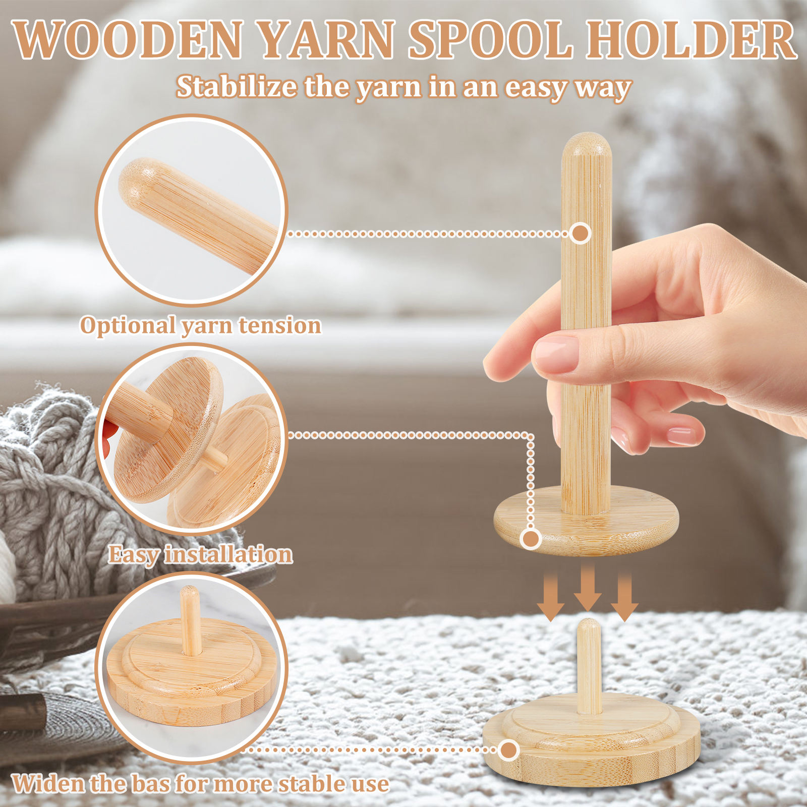 ​Wooden Yarn Holder Rotatable  - Skee Ball Arcade avis et prix