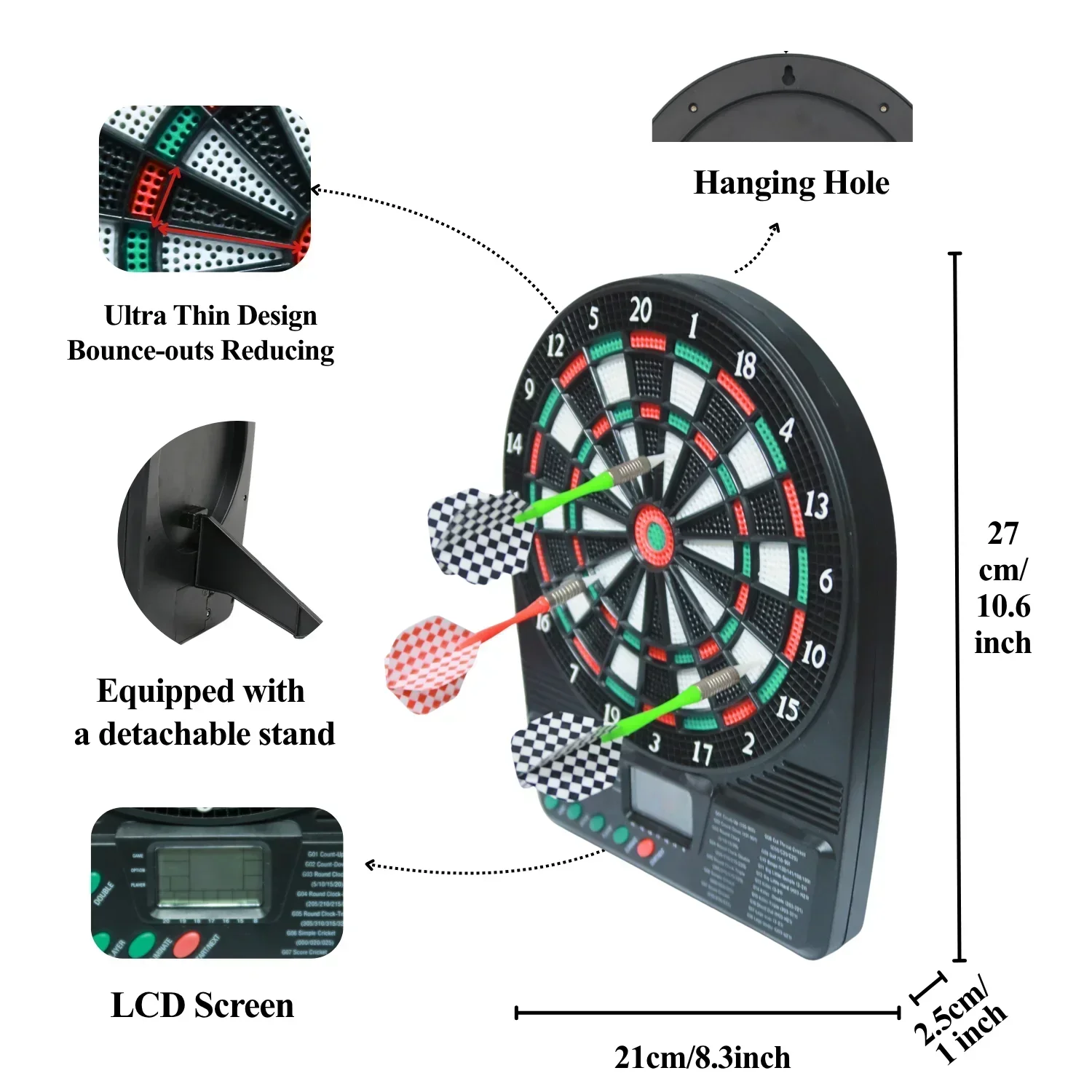 Portable Electronic Dartboard  - Electronic Dartboard Cabinet avis et prix