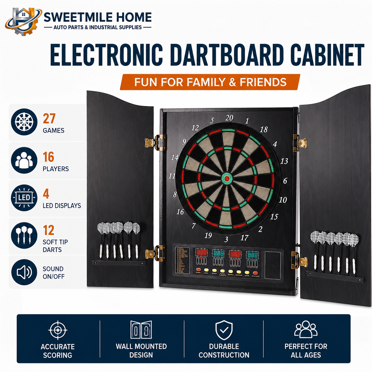 Wall Mounted Electronic Dartbo - Electronic Dartboard Cabinet avis et prix