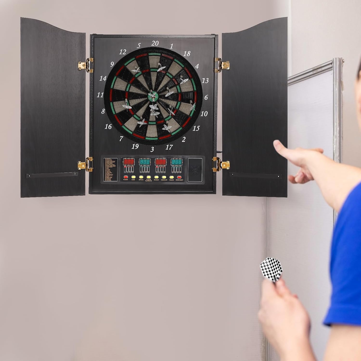 Wall Mounted Electronic Dartbo - Electronic Dartboard Cabinet avis et prix