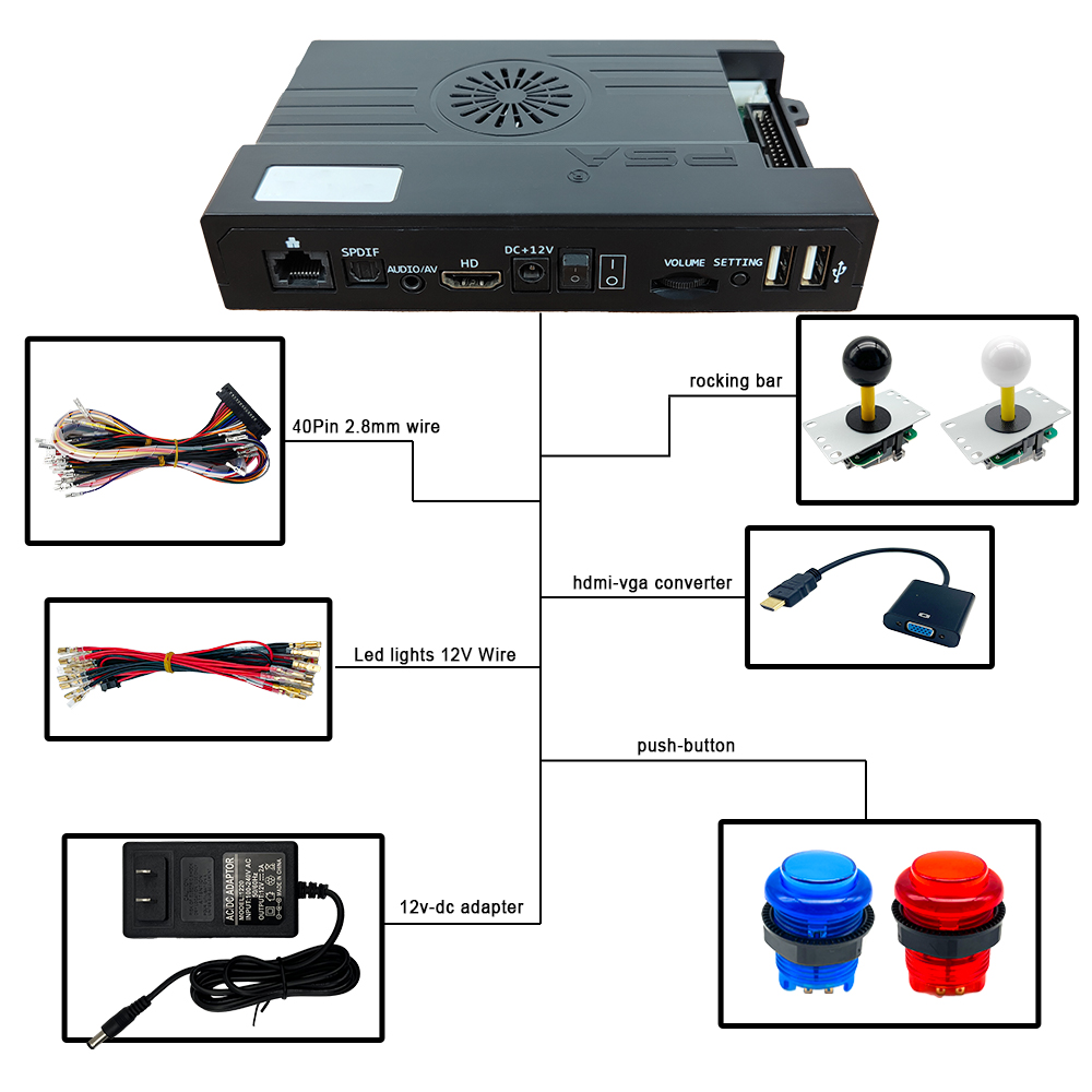 3D WiFi 10888 in 1 Pandora Sag - Trackball Controller Arcade avis et prix