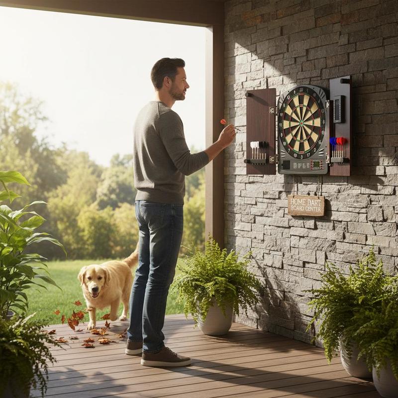 Dartboard and cabinet set Home - Electronic Dartboard Cabinet avis et prix
