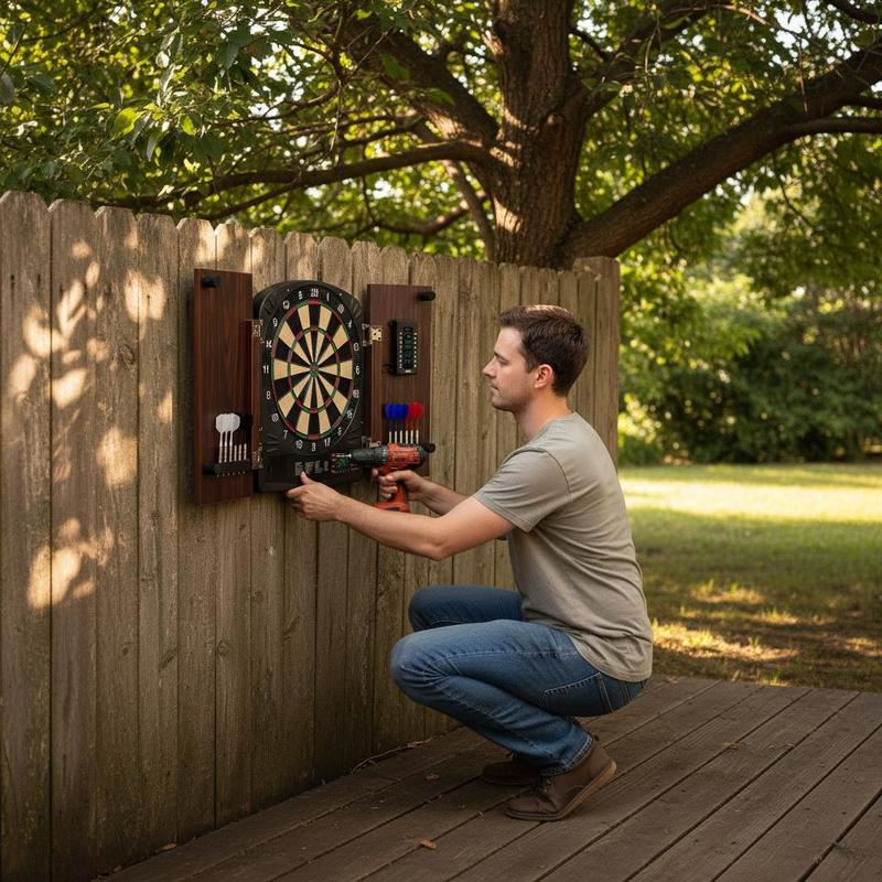 Dartboard and cabinet set Home - Electronic Dartboard Cabinet avis et prix