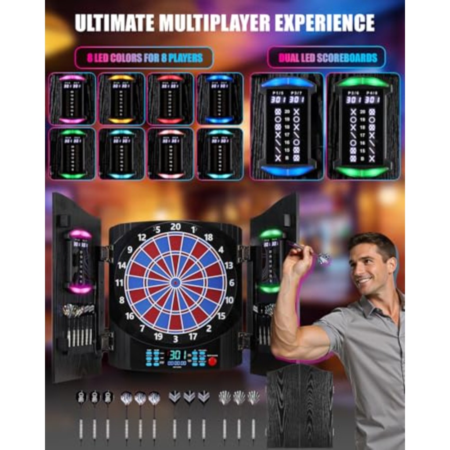 Electronic Dart Board, Electri - Electronic Dartboard Cabinet avis et prix
