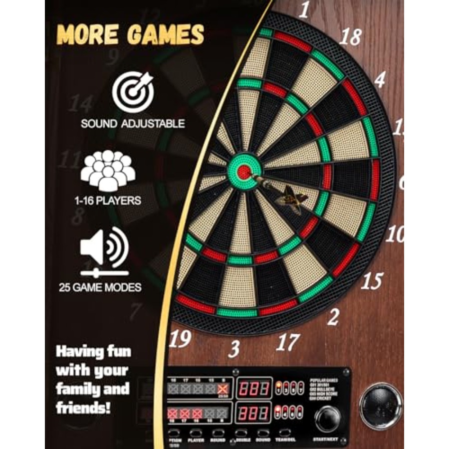 Electronic Dart Board, Decorat - Electronic Dartboard Cabinet avis et prix