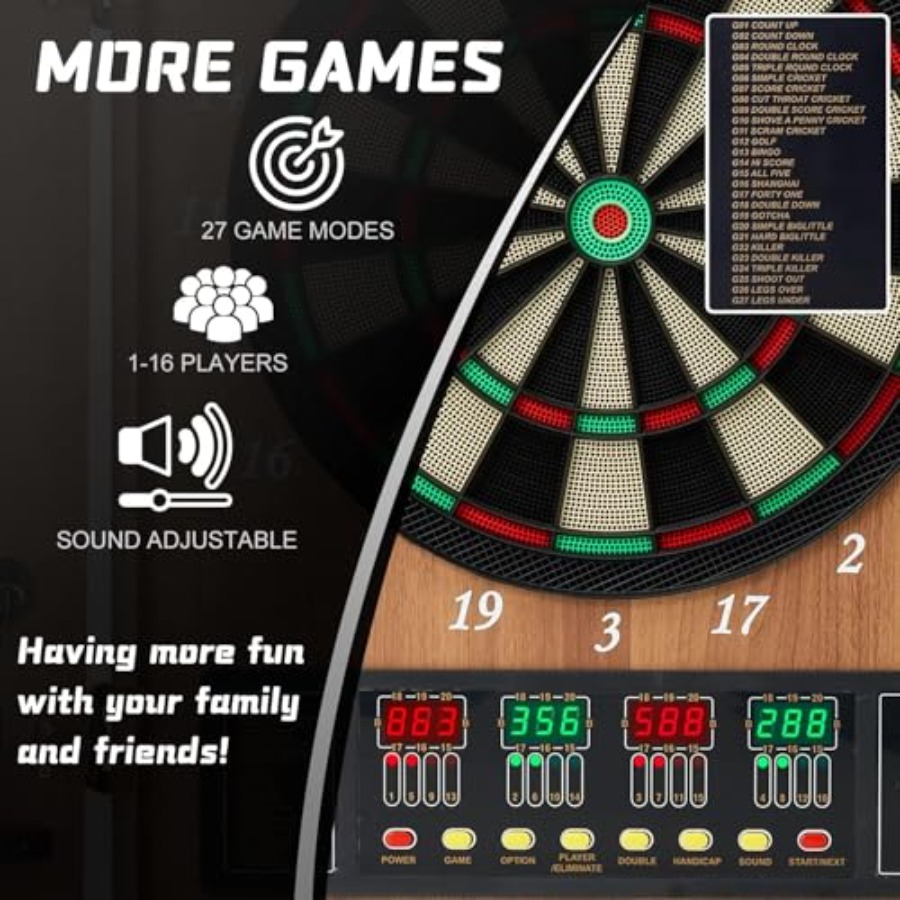 Electronic Dart Board Cabinet  - Electronic Dartboard Cabinet avis et prix
