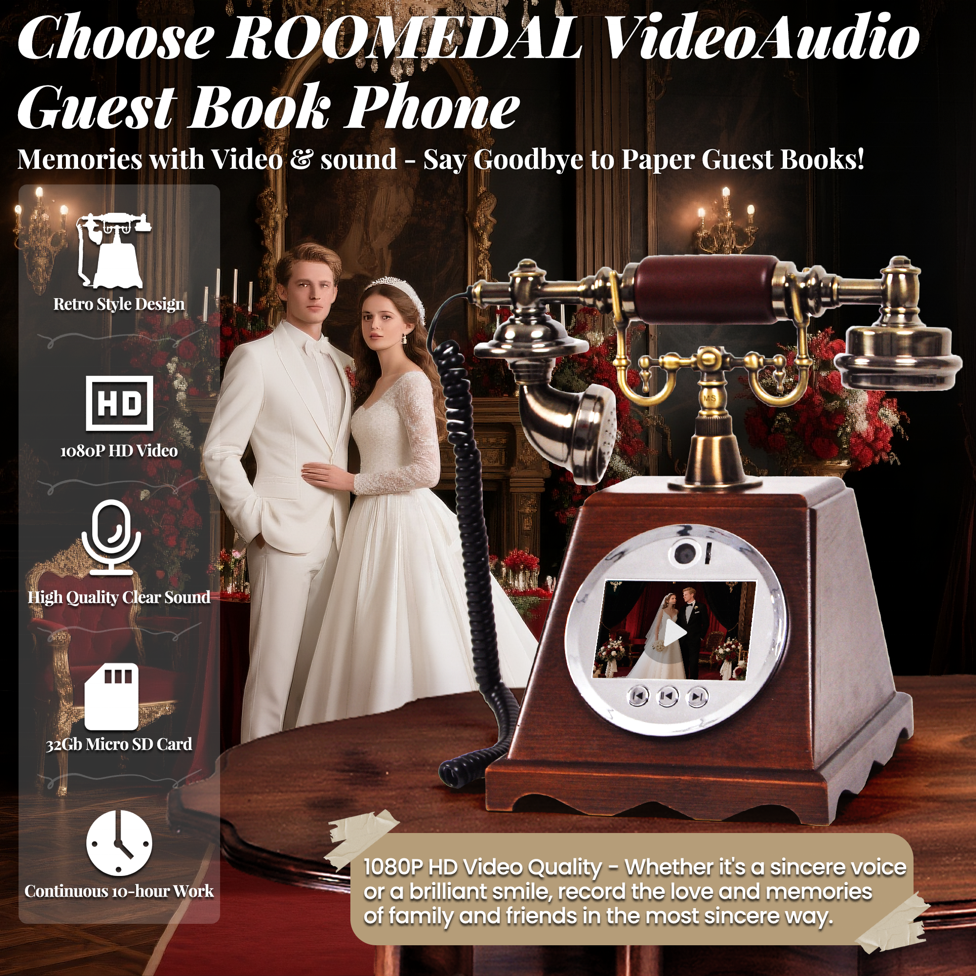 New Arrival Walnut Antique Tel - Photo Booth Machine avis et prix